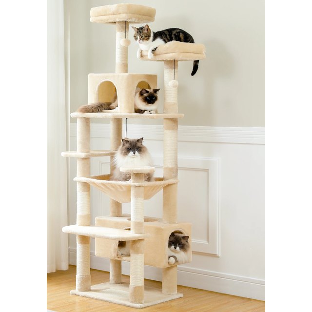XXL Cat Tree Activity Centre, 184 cm, 2 Condos and Hammock