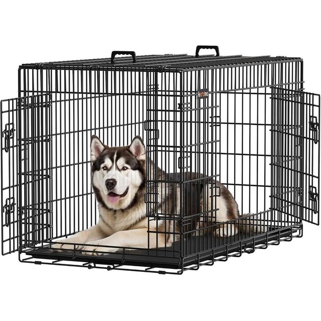 Складная клетка-бокс 122 см, с двумя дверцами