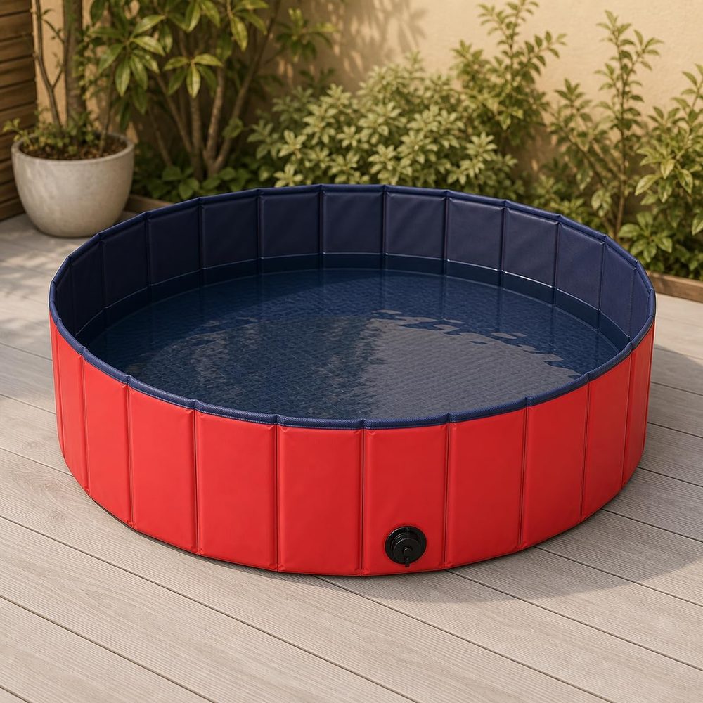 Kratzfester faltbarer lionto Familienpool, 120 / 160 cm — 2