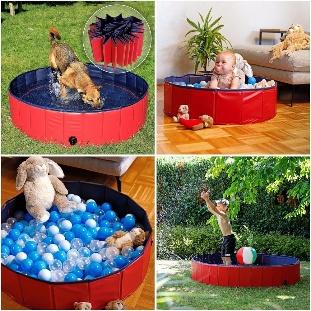 Kratzfester faltbarer lionto Familienpool, 120 / 160 cm — 4