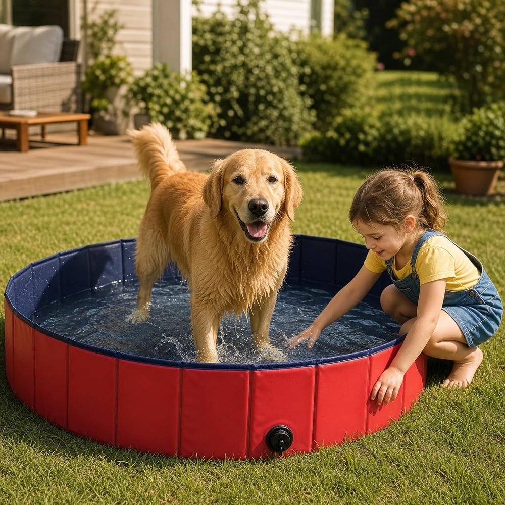 Kratzfester faltbarer lionto Familienpool, 120 / 160 cm — 9