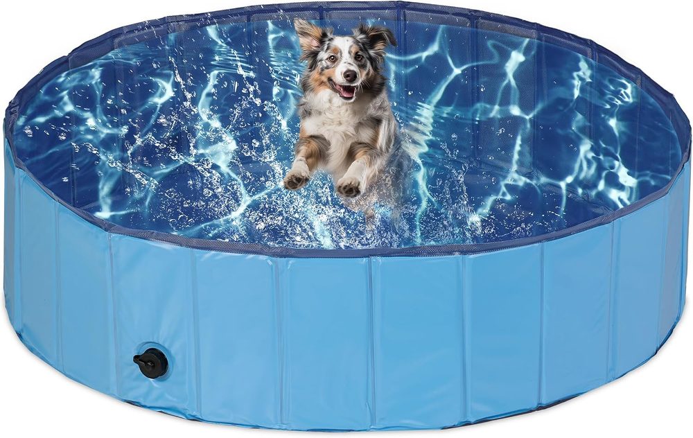 Компактный бассейн Relaxdays со сливом, 80 см — 9