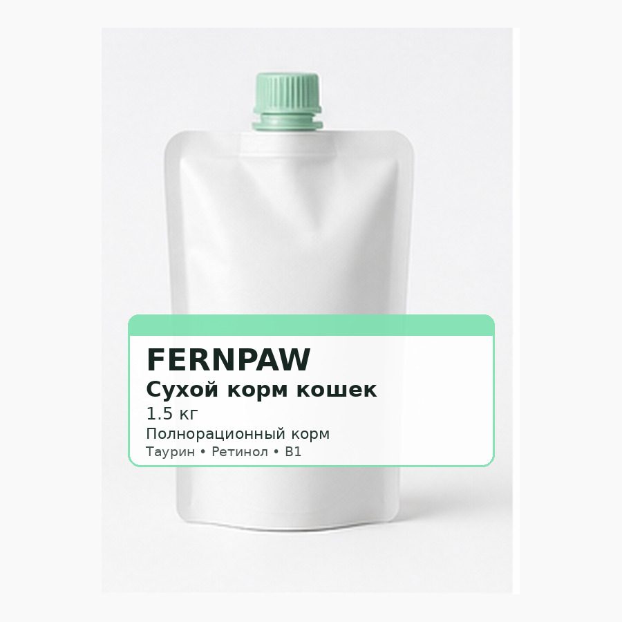 Полнорационный сухой корм для кошек с таурином, 1.5 кг — фото 1