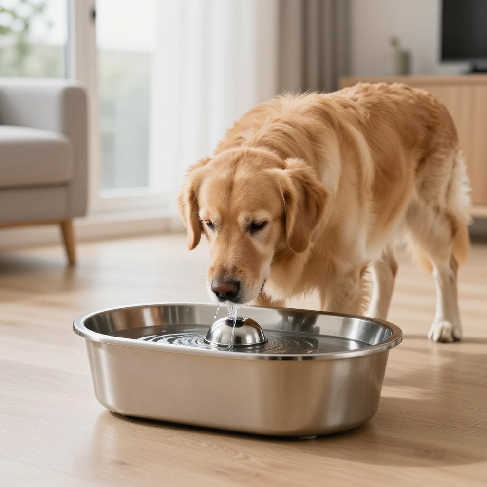 XL stainless steel fountain for dogs