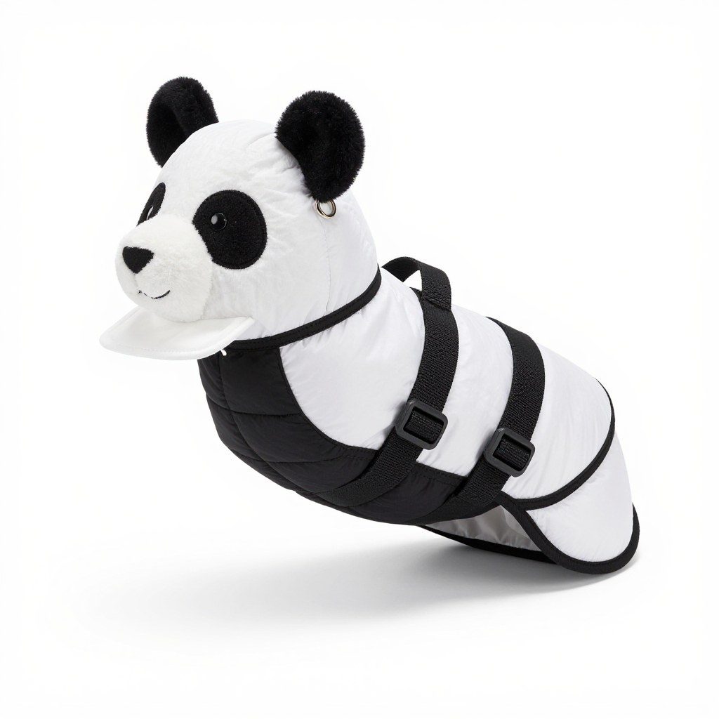 Dog life jacket — 8 animal designs — Panda design