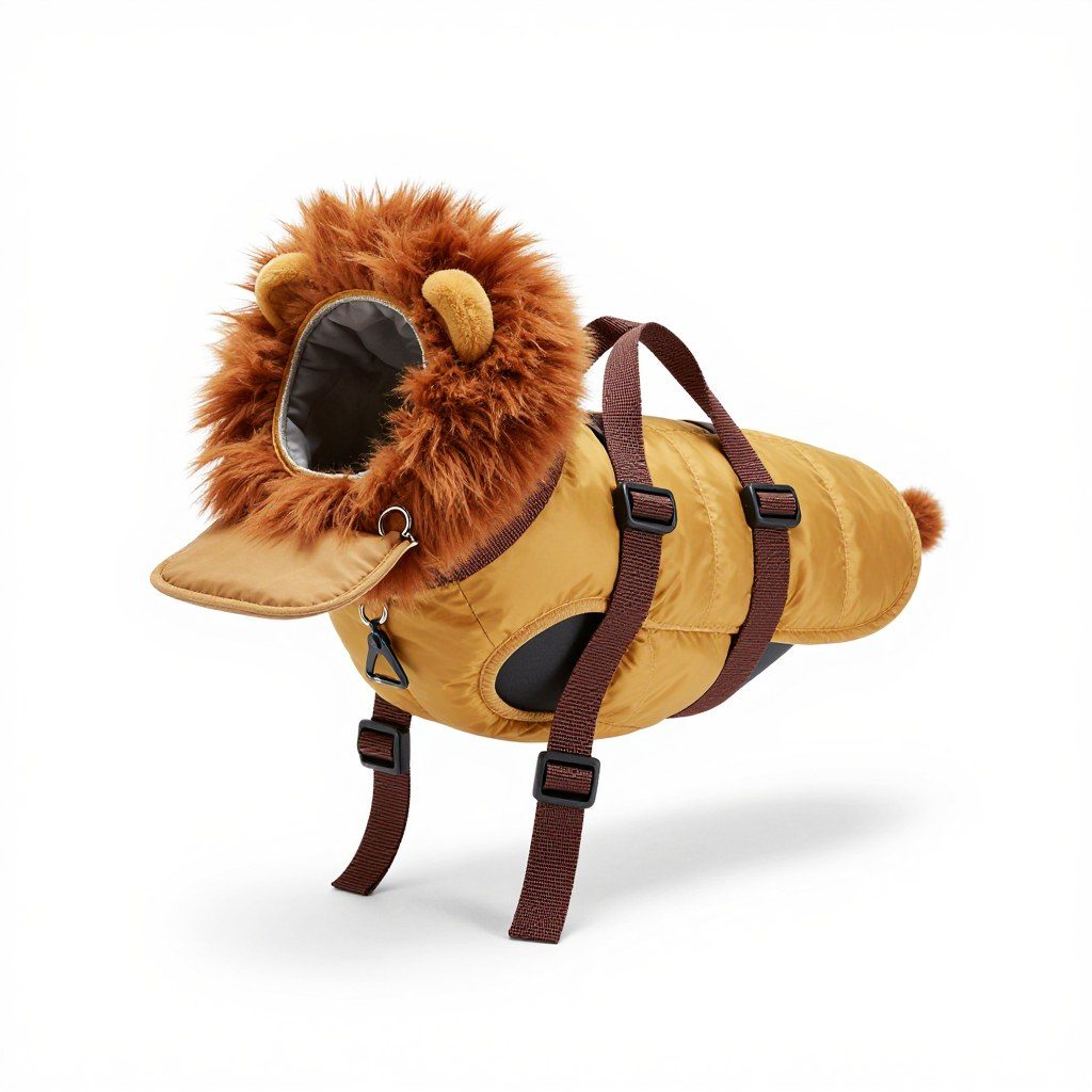 Dog life jacket — 8 animal designs — Lion design