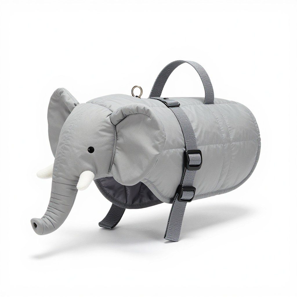 Dog life jacket — 8 animal designs — Elephant design